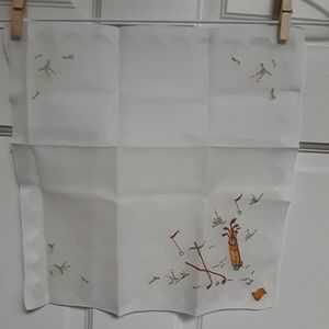 100% Cotton Vintage Golf Handkerchief by Hoefgen